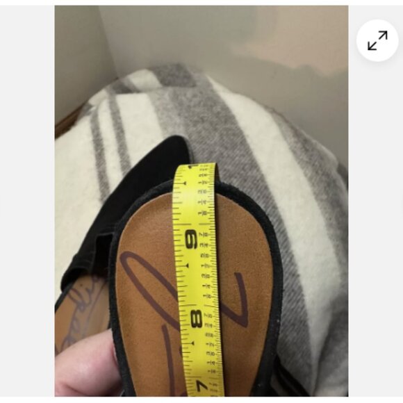 Zodiac Suede Leather ADA Slip-on Open Back Mules Black Shoe Size 6.5 Fast Ship - Picture 8 of 8